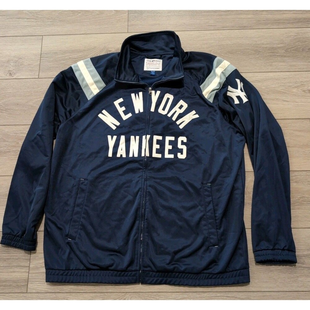 VINTAGE NEW YORK YANKEES G-III SPORTS CARL BANKS MENS SIZE XXL MLB JACKET  EUC